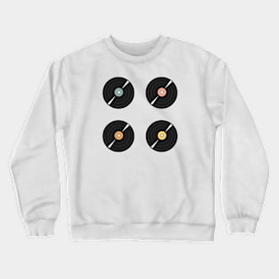 Pastel Vinyl Records Crewneck Sweatshirt